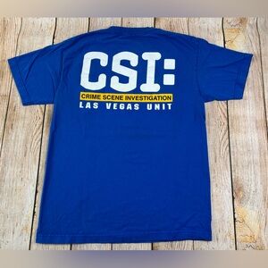 Vintage CSI Crime Scene Investigation TV Show Las Vegas Unit Blue Shirt Medium